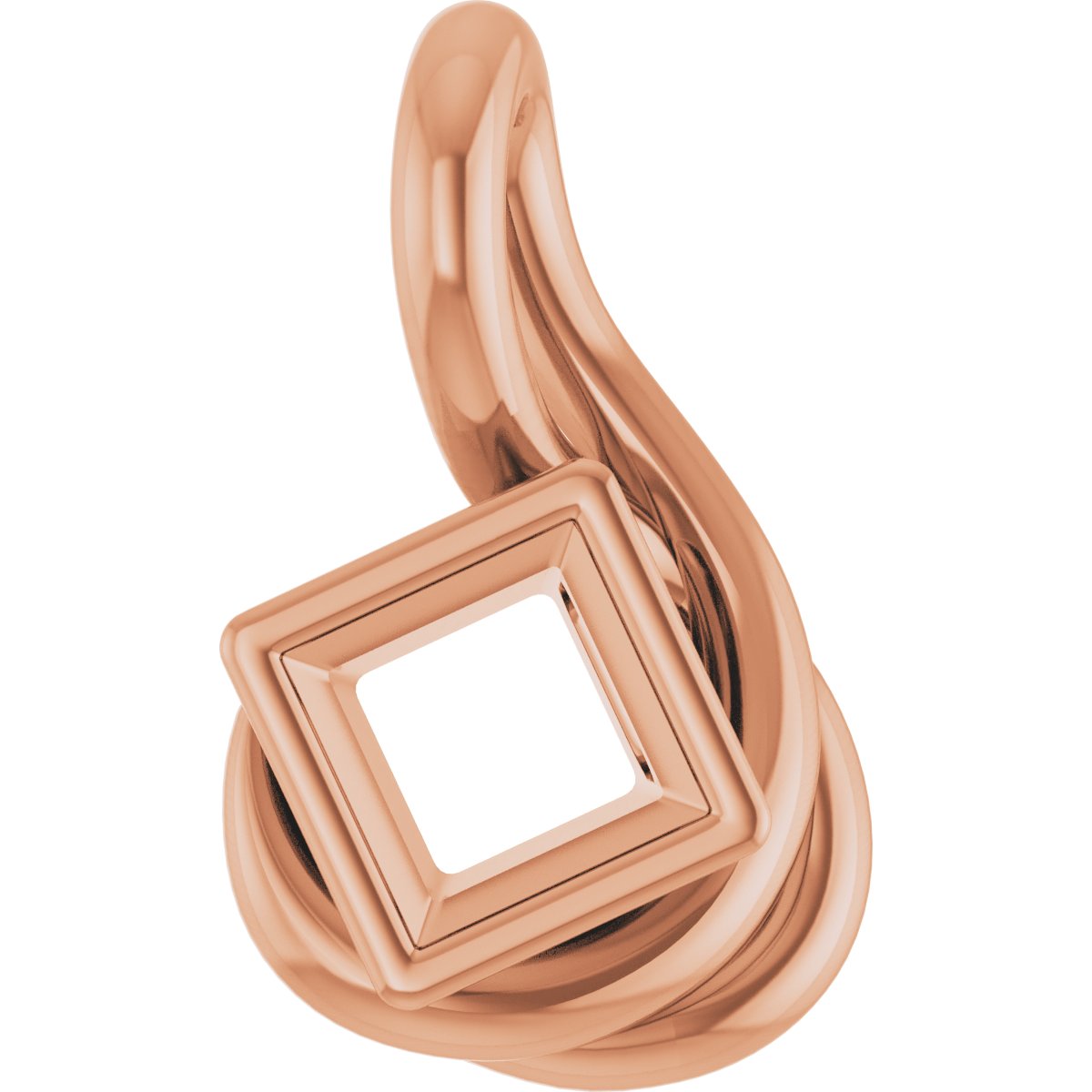 Bezel-Set Solitaire Freeform Pendant