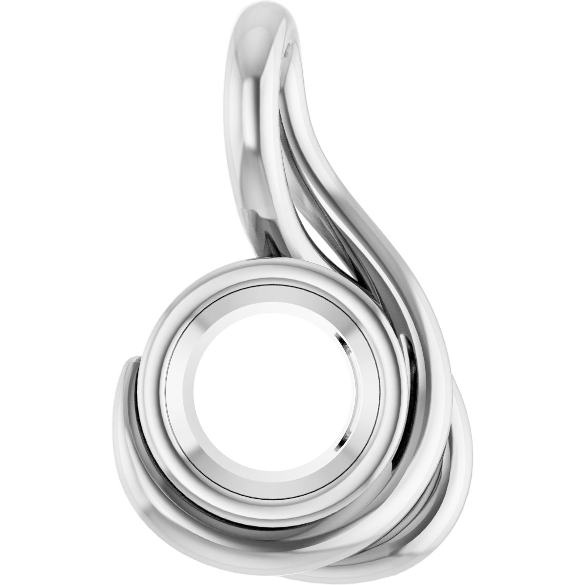 Bezel-Set Solitaire Freeform Pendant