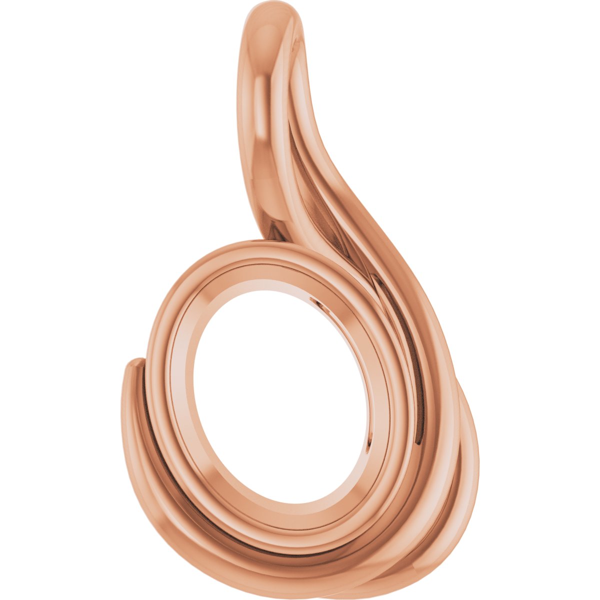 Bezel-Set Solitaire Freeform Pendant