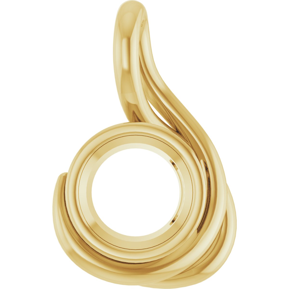 Bezel-Set Solitaire Freeform Pendant