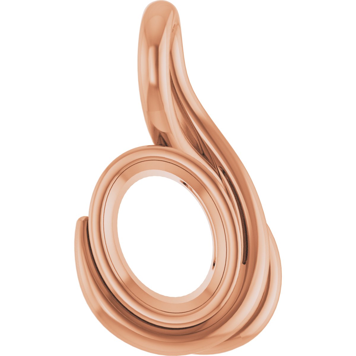 Bezel-Set Solitaire Freeform Pendant