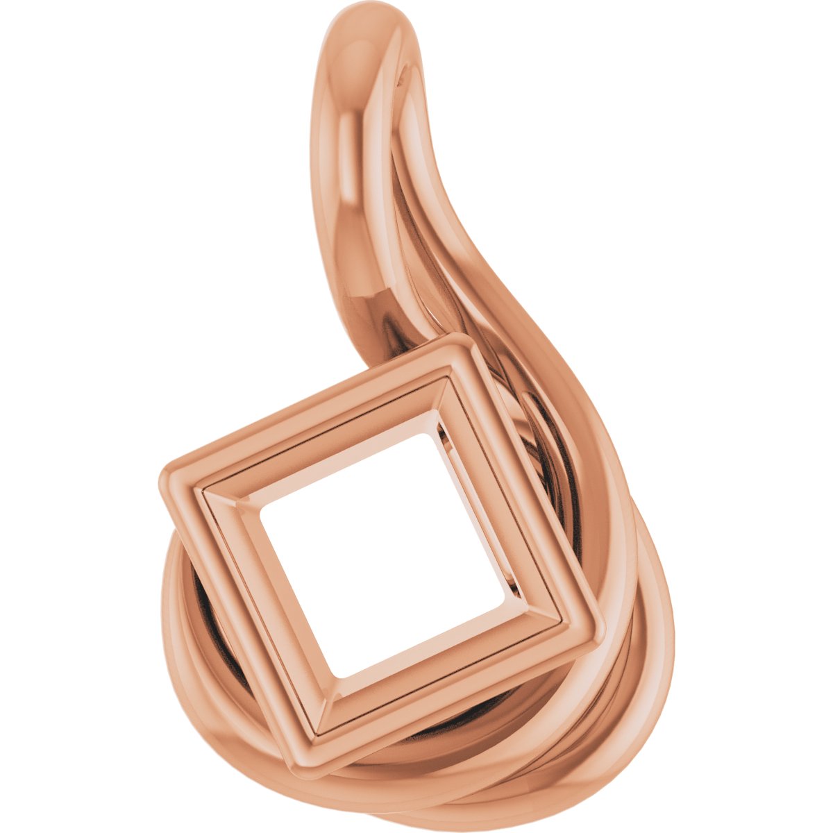 Bezel-Set Solitaire Freeform Pendant