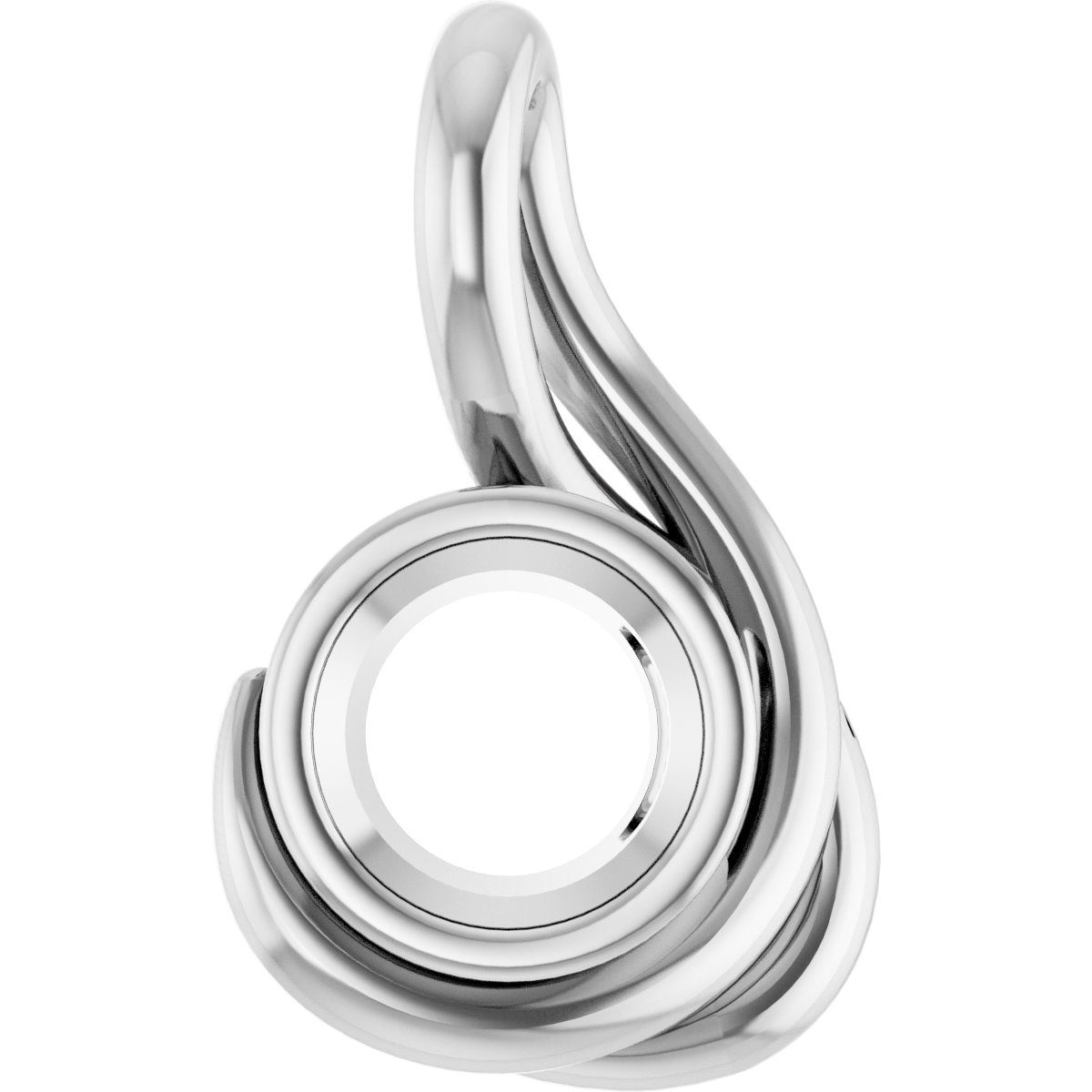 Bezel-Set Solitaire Freeform Pendant