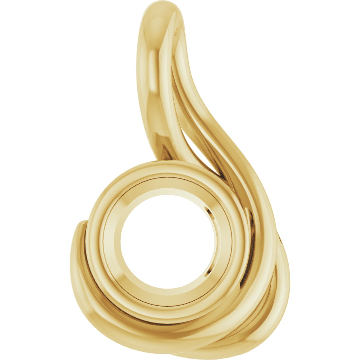 Bezel-Set Solitaire Freeform Pendant
