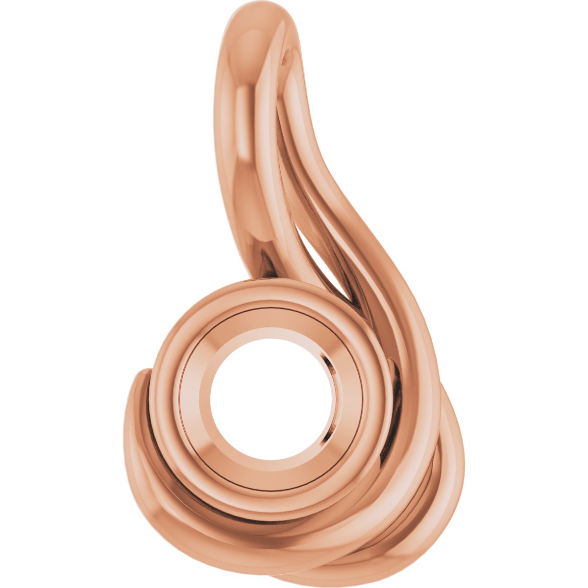 Bezel-Set Solitaire Freeform Pendant