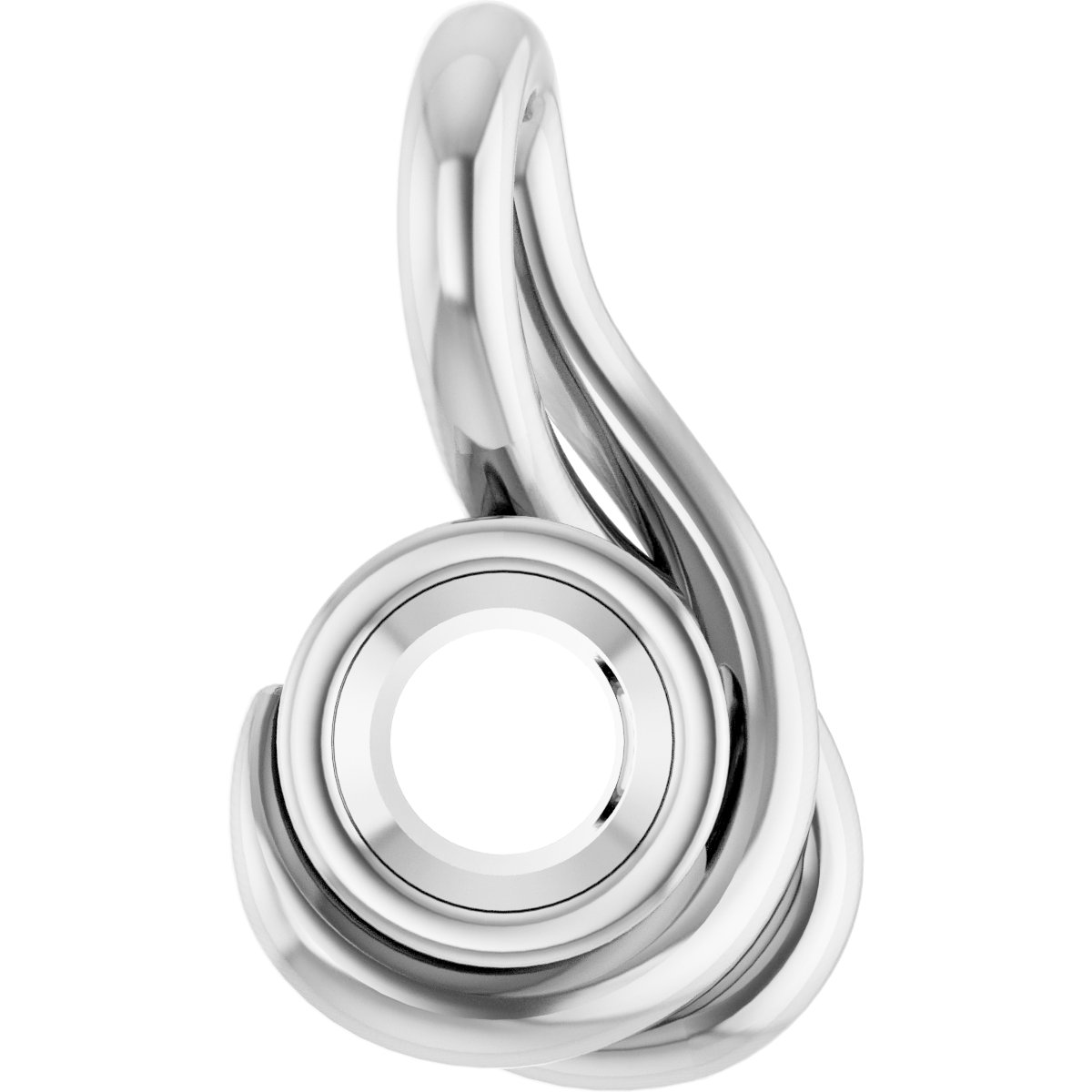 Bezel-Set Solitaire Freeform Pendant