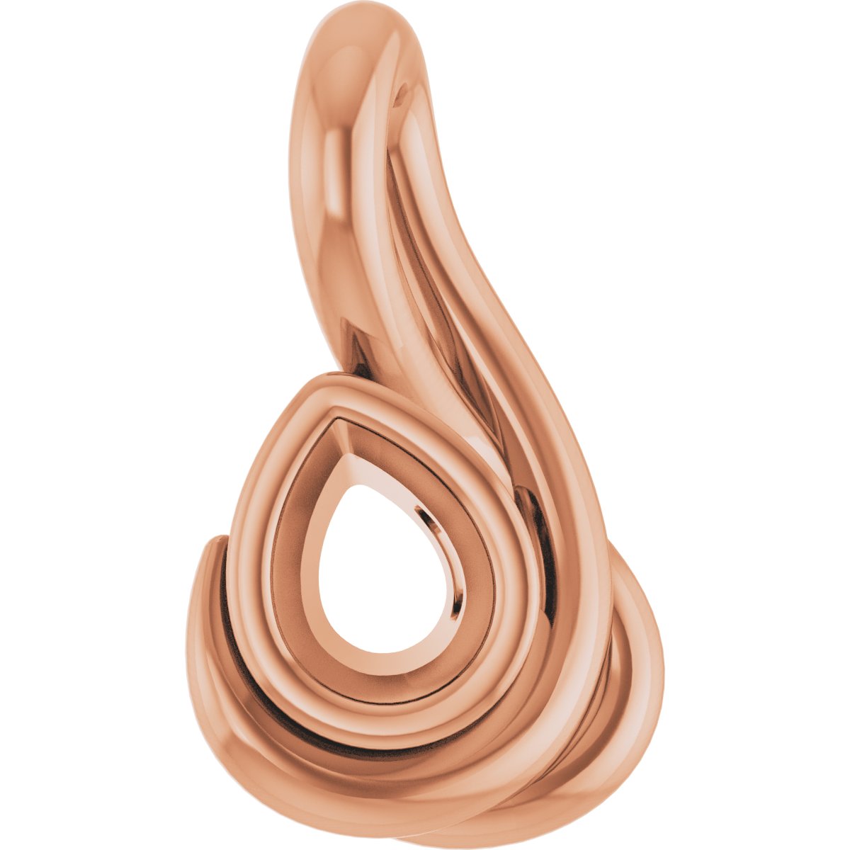 Bezel-Set Solitaire Freeform Pendant