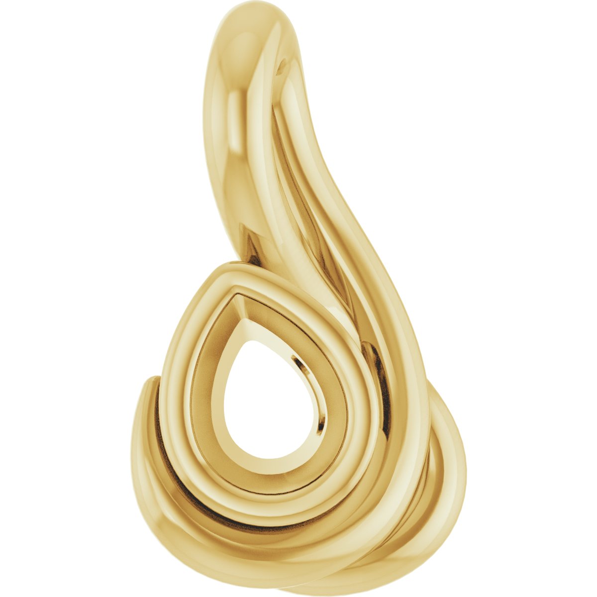Bezel-Set Solitaire Freeform Pendant