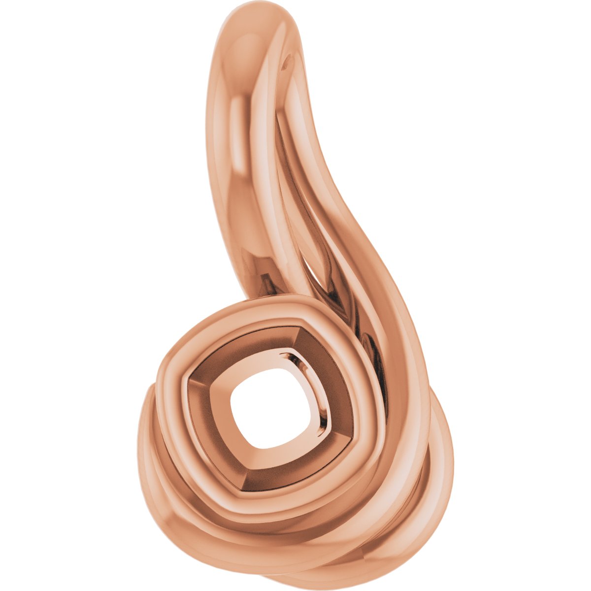 Bezel-Set Solitaire Freeform Pendant