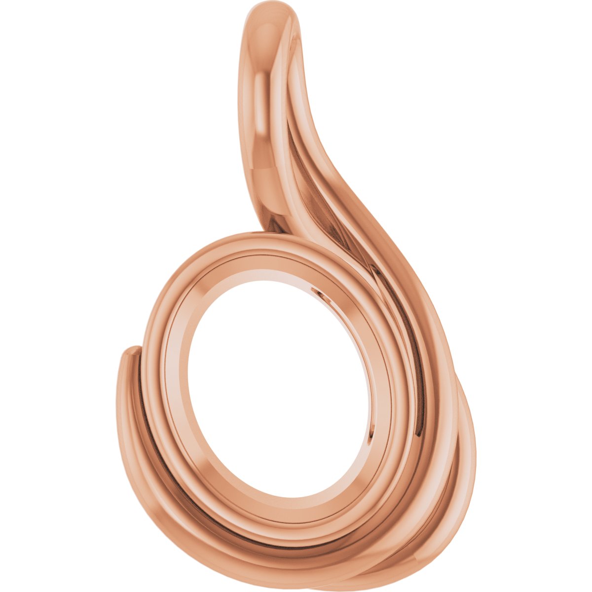 Bezel-Set Solitaire Freeform Pendant