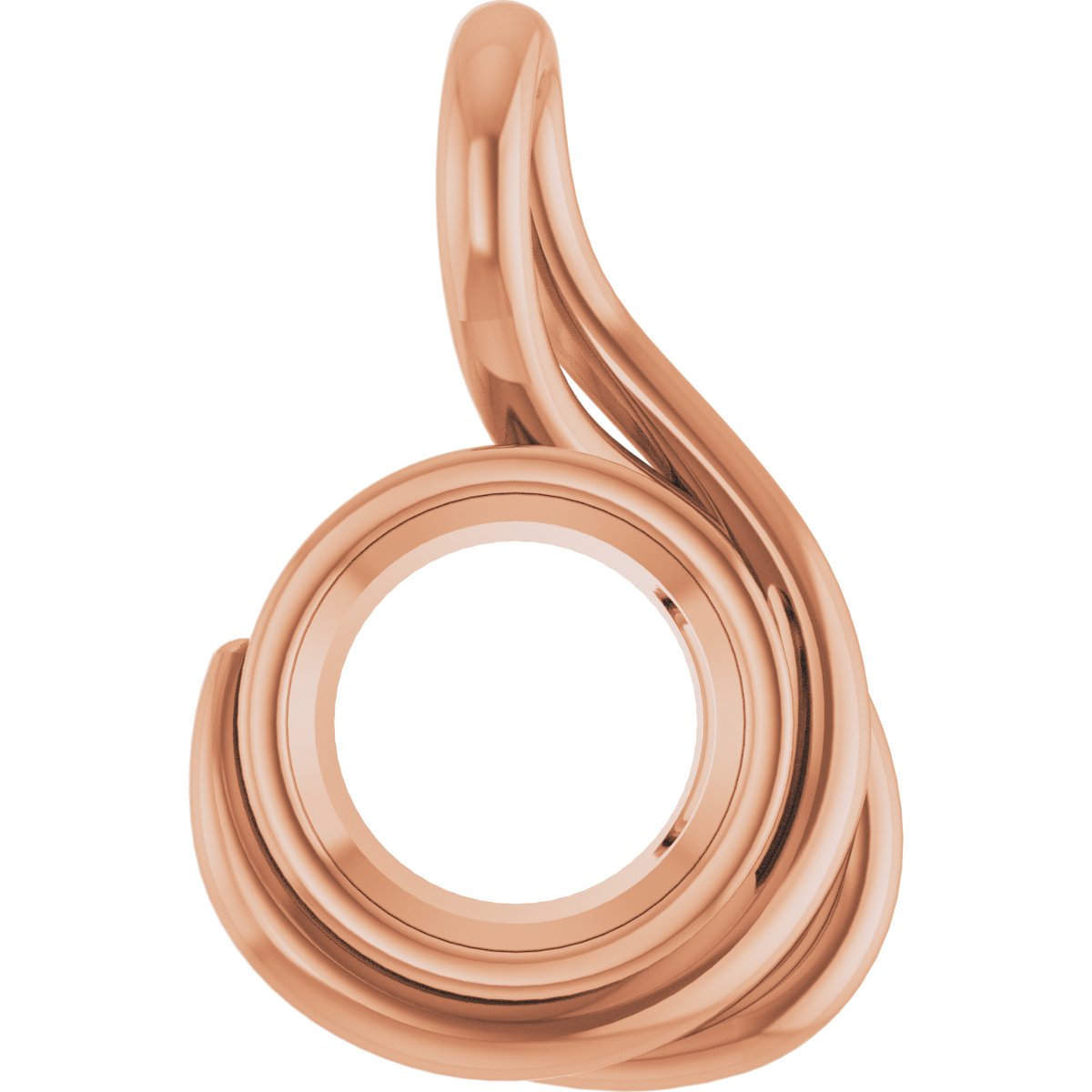 Bezel-Set Solitaire Freeform Pendant