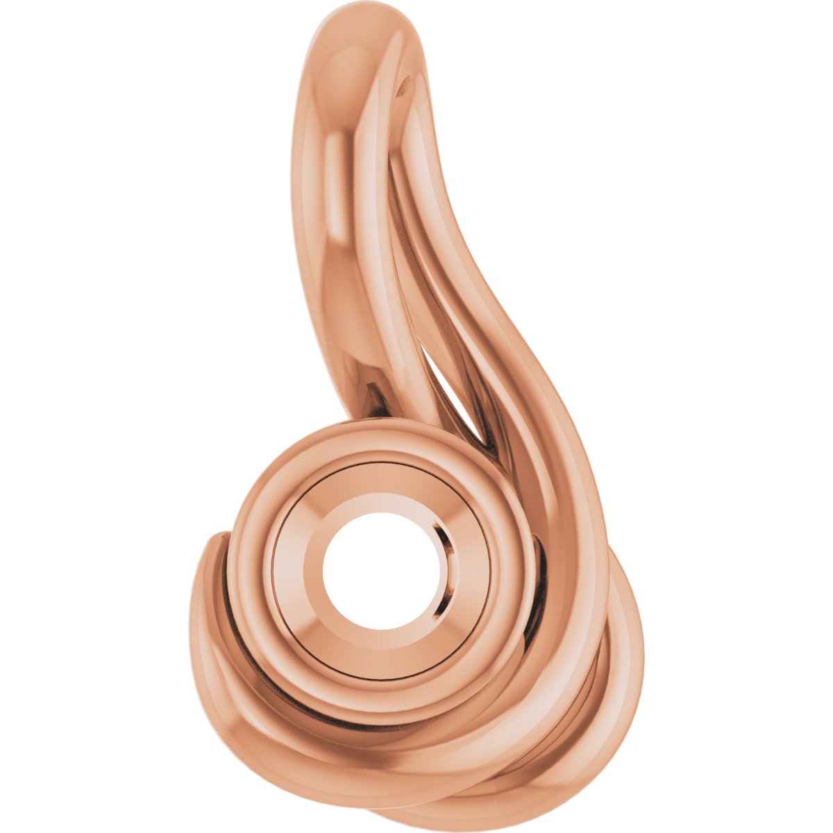 Bezel-Set Solitaire Freeform Pendant