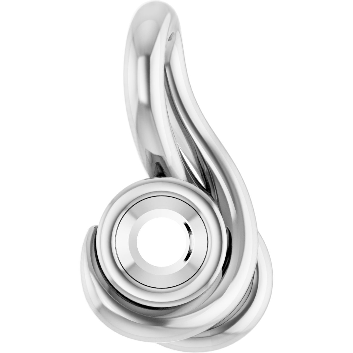 Bezel-Set Solitaire Freeform Pendant