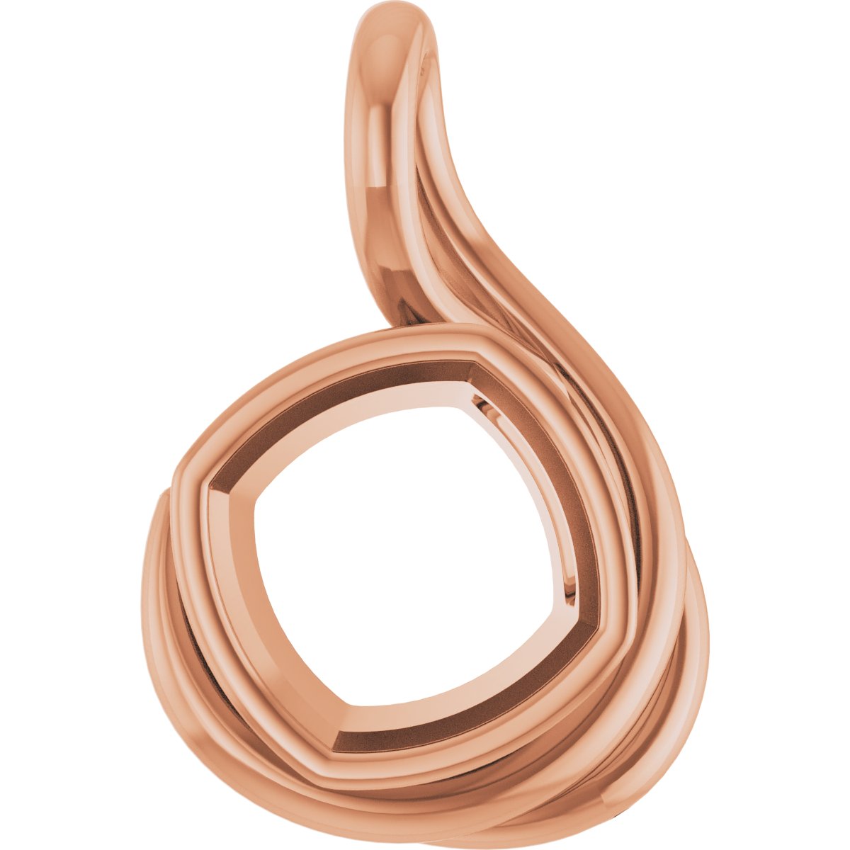 Bezel-Set Solitaire Freeform Pendant