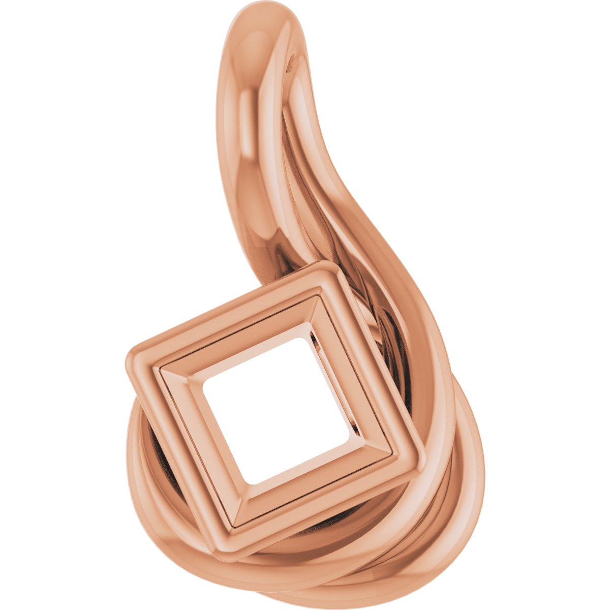 Bezel-Set Solitaire Freeform Pendant