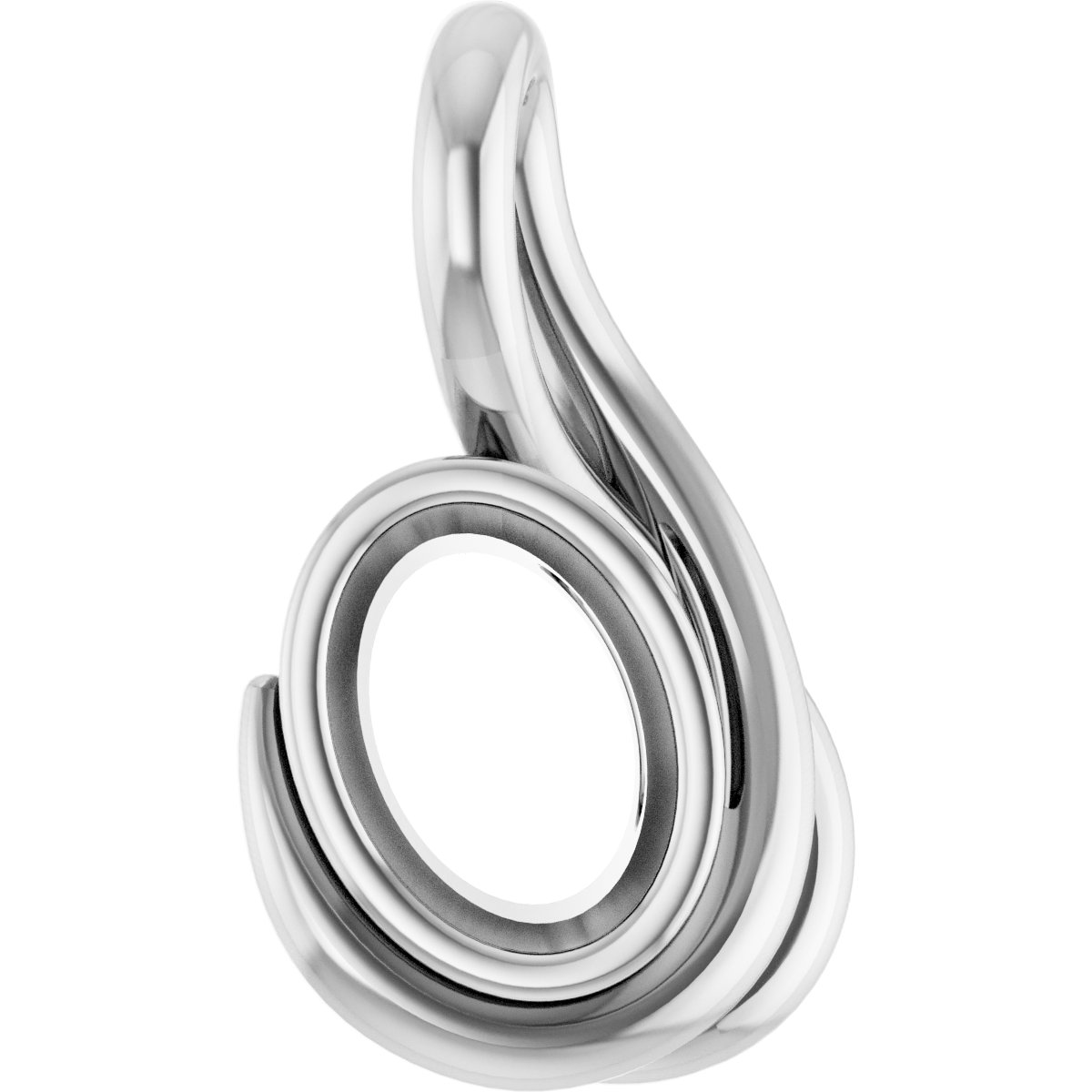 Bezel-Set Solitaire Freeform Pendant