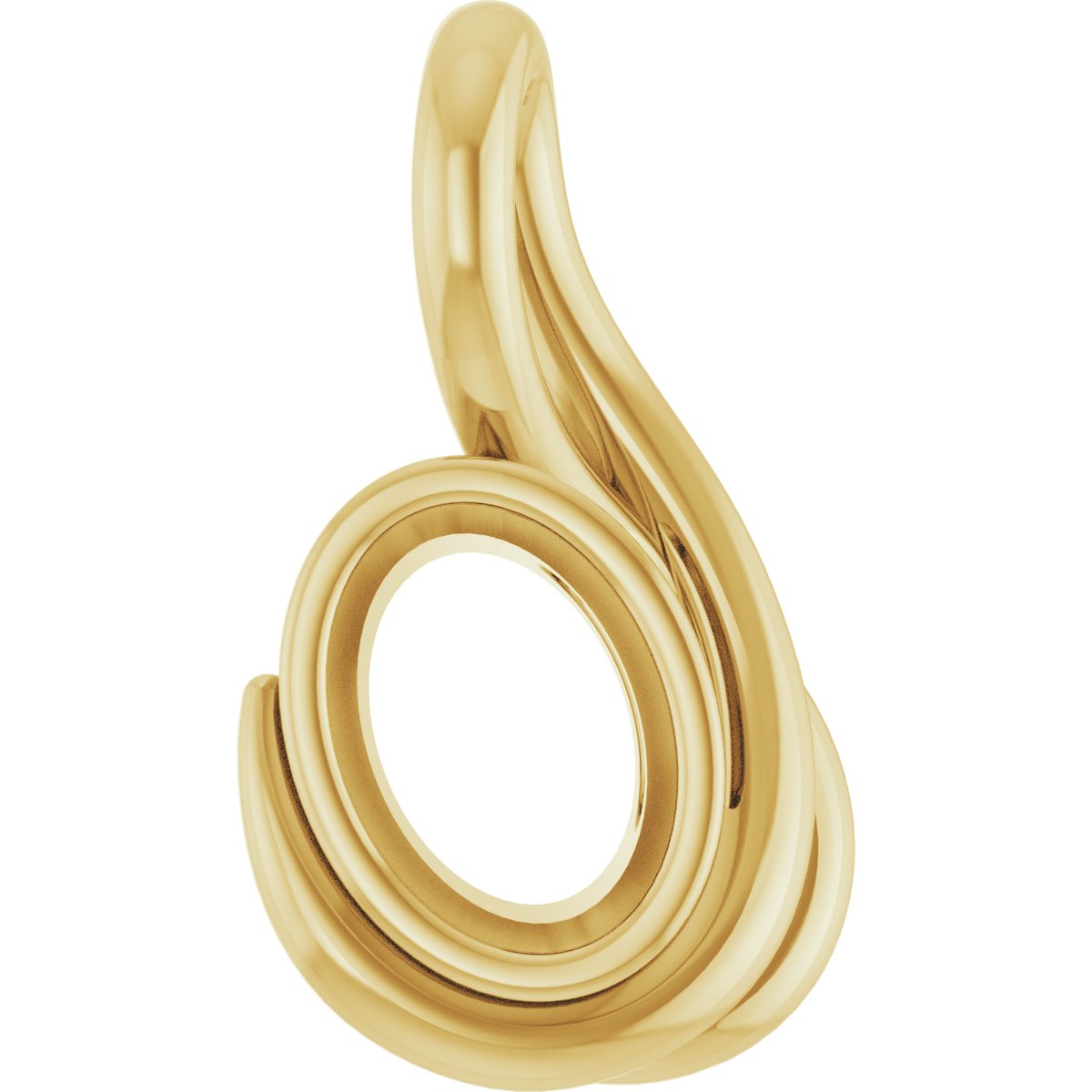 Bezel-Set Solitaire Freeform Pendant