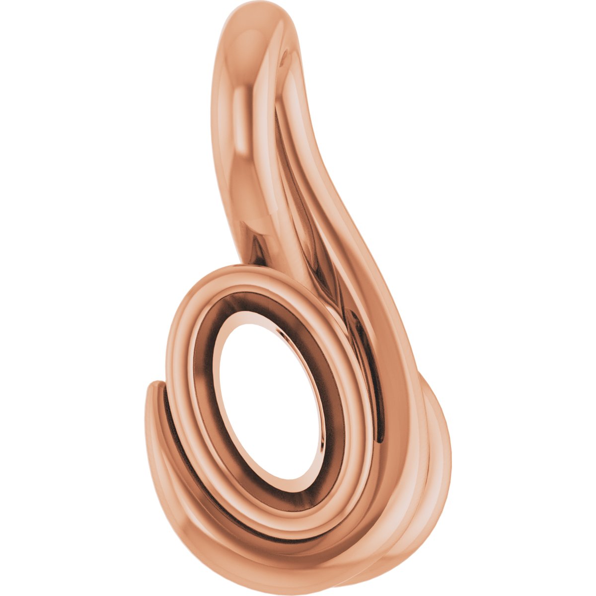 Bezel-Set Solitaire Freeform Pendant