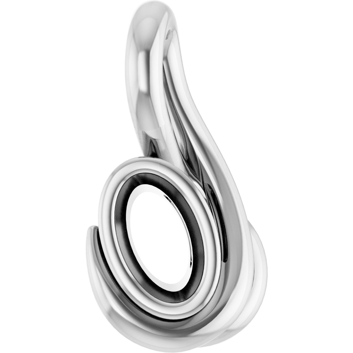 Bezel-Set Solitaire Freeform Pendant