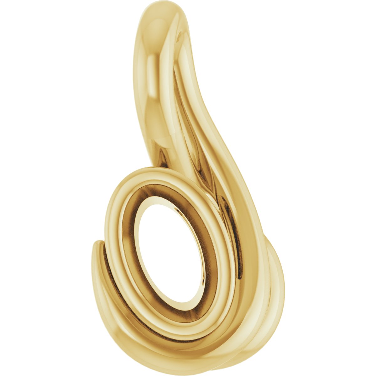 Bezel-Set Solitaire Freeform Pendant