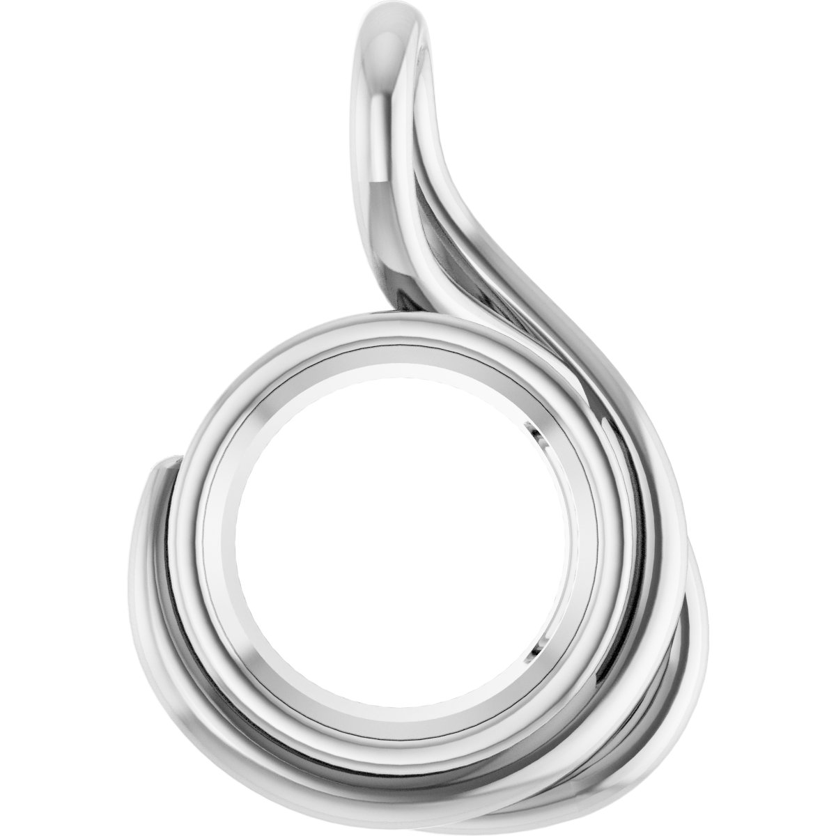 Bezel-Set Solitaire Freeform Pendant