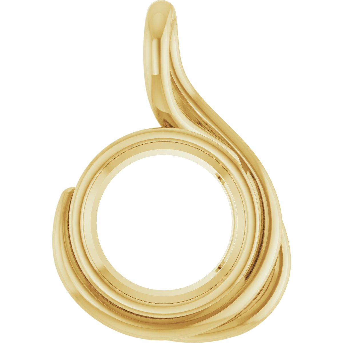 Bezel-Set Solitaire Freeform Pendant
