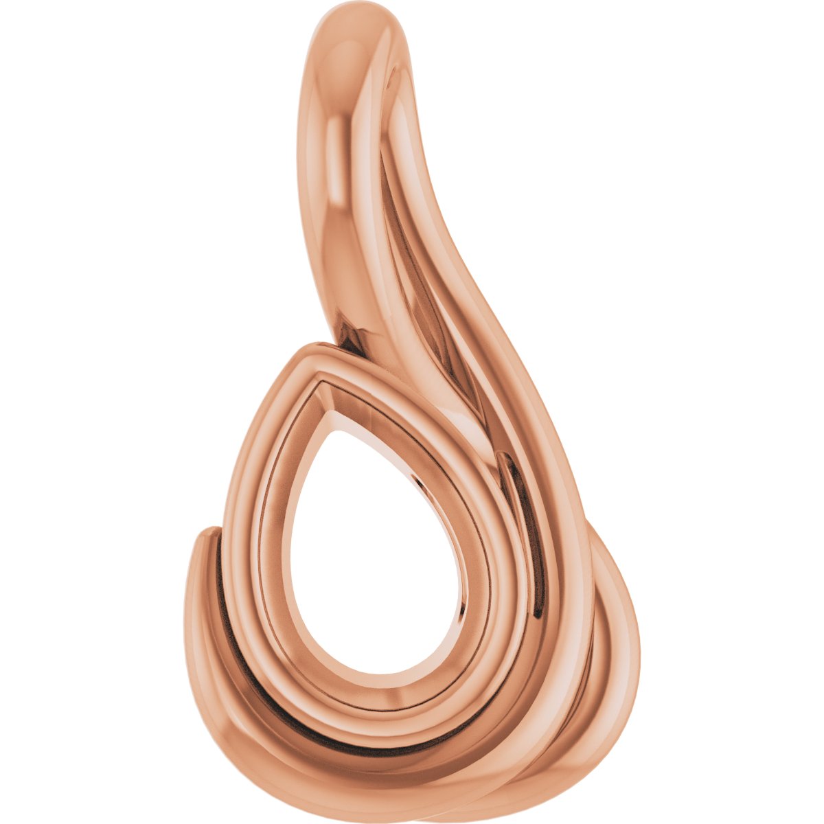 Bezel-Set Solitaire Freeform Pendant