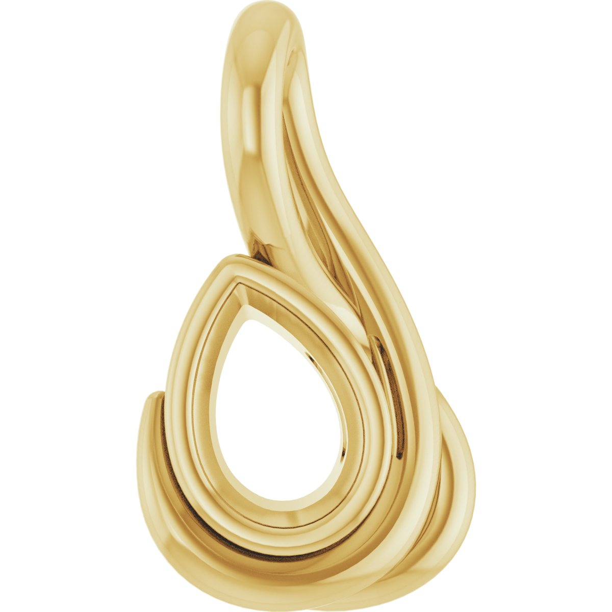 Bezel-Set Solitaire Freeform Pendant