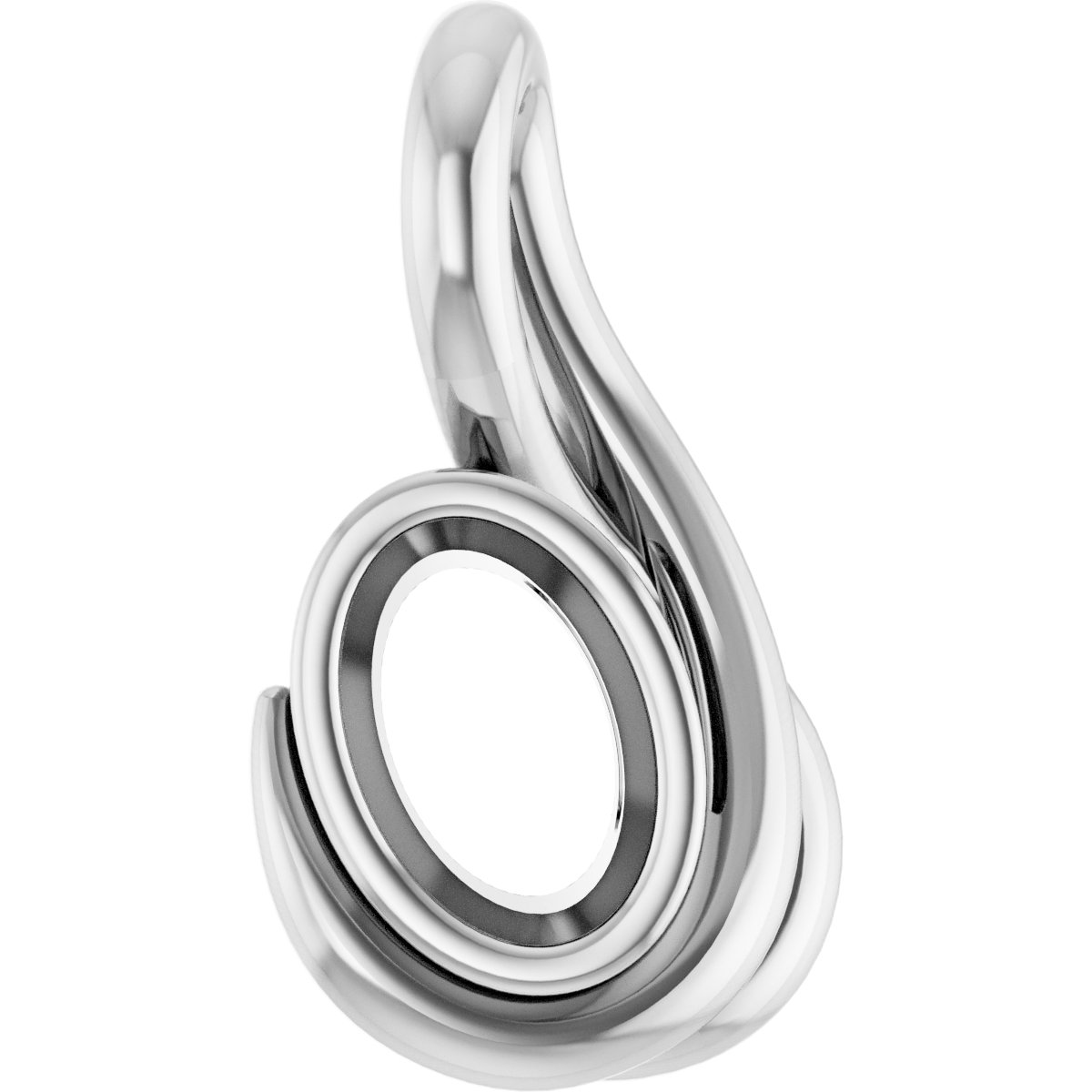 Bezel-Set Solitaire Freeform Pendant