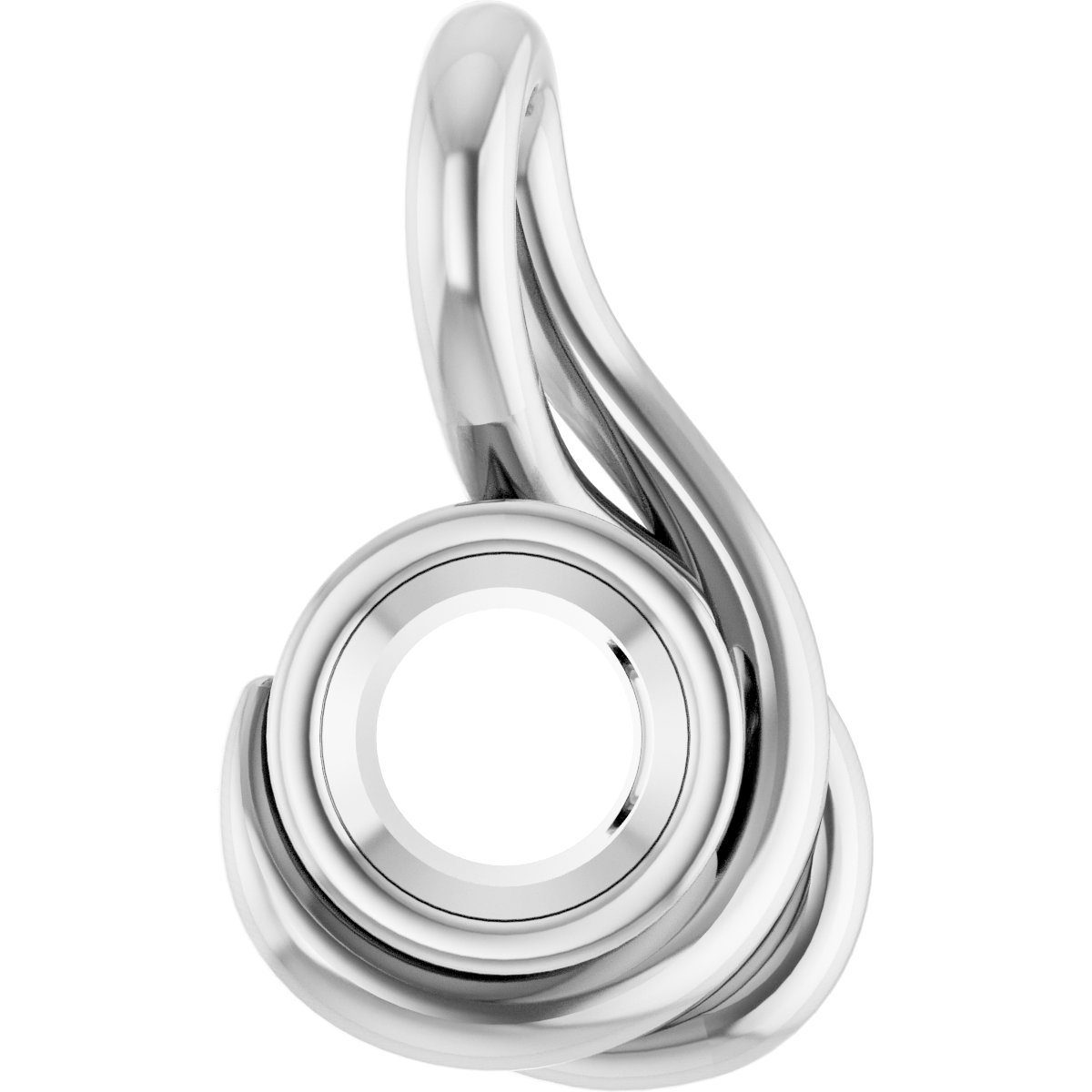Bezel-Set Solitaire Freeform Pendant