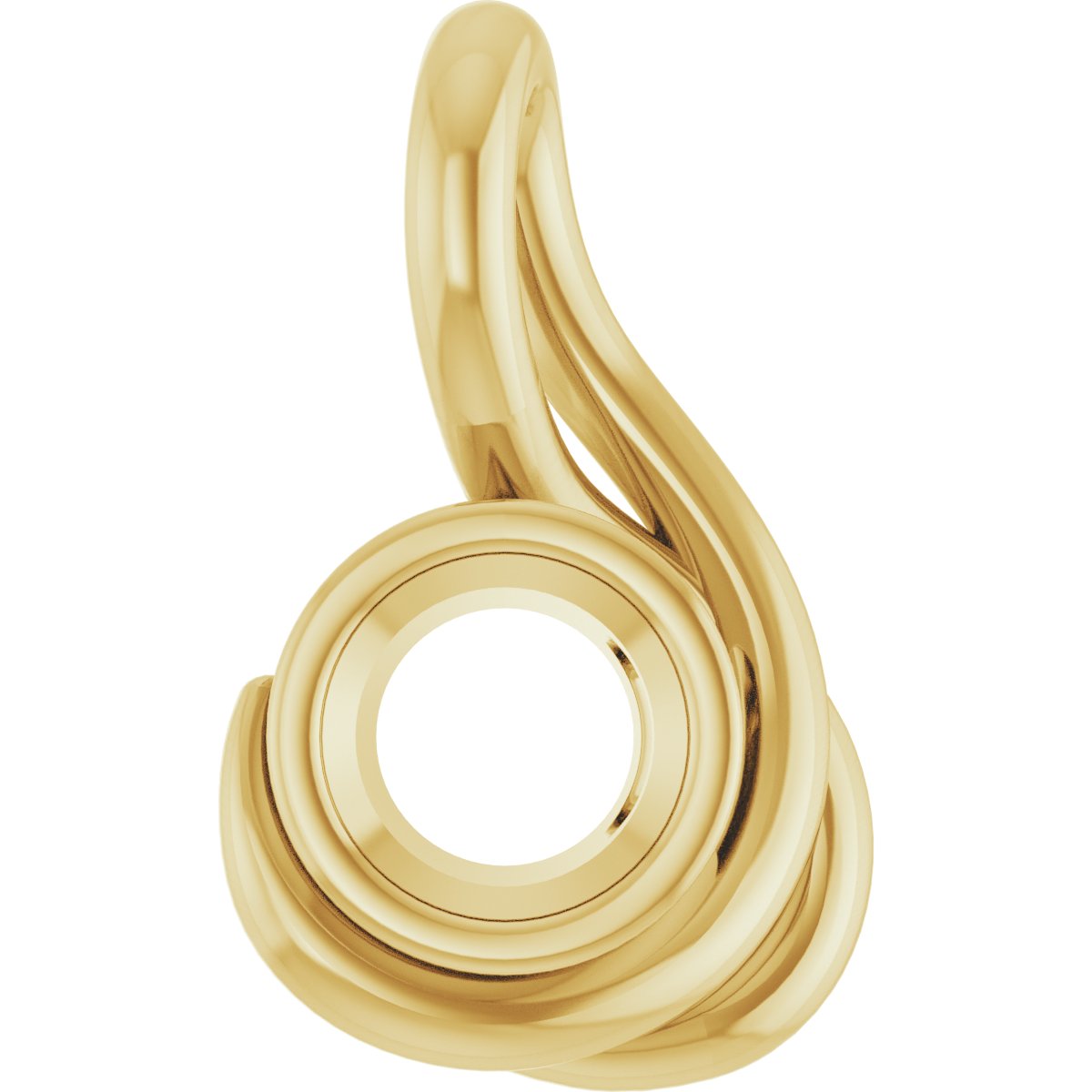Bezel-Set Solitaire Freeform Pendant