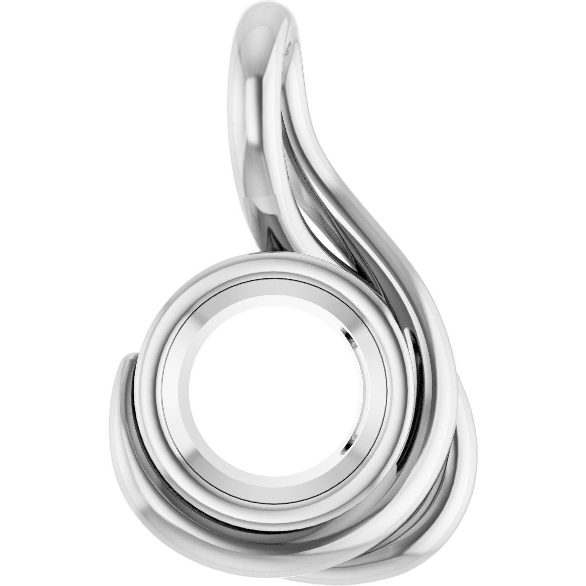 Bezel-Set Solitaire Freeform Pendant