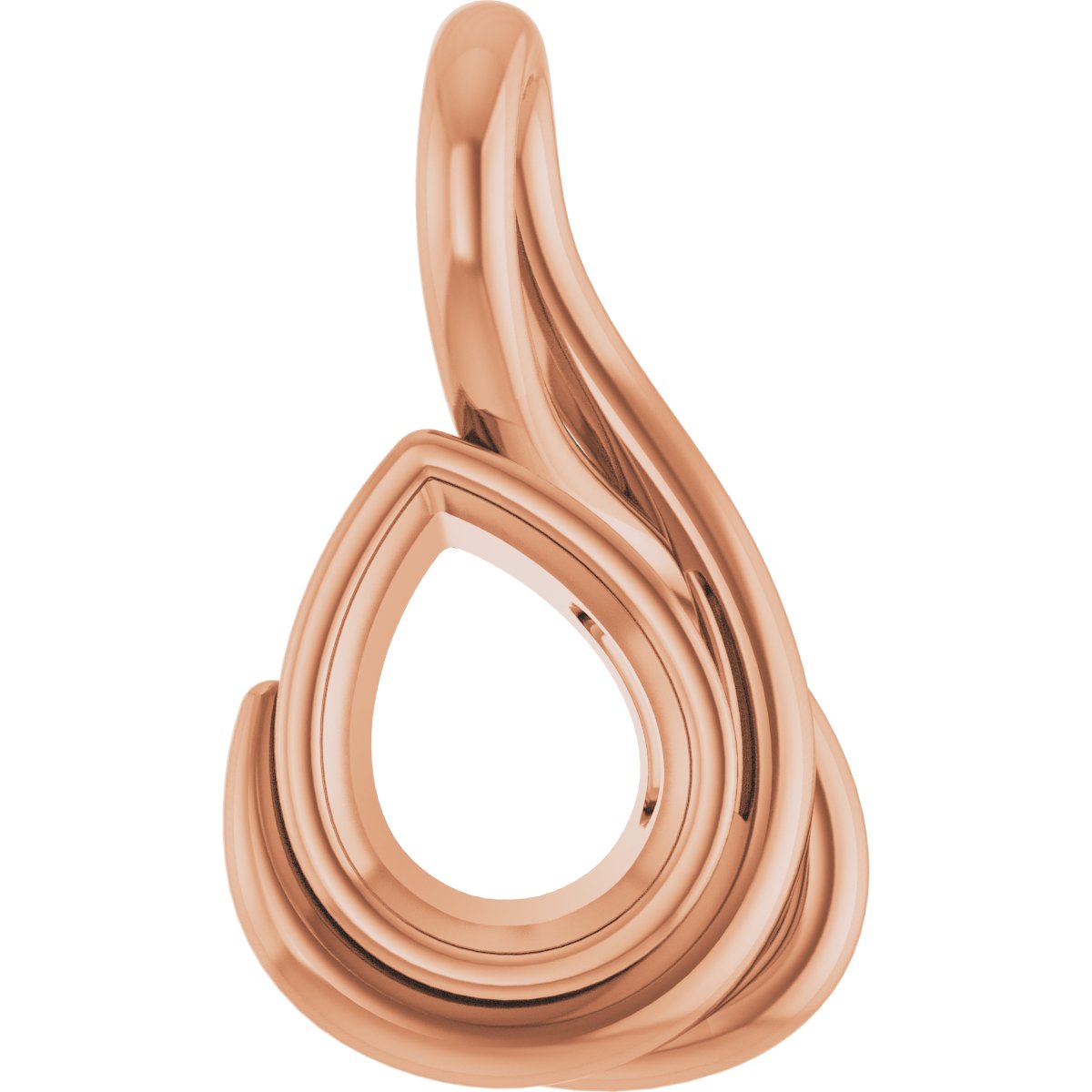 Bezel-Set Solitaire Freeform Pendant
