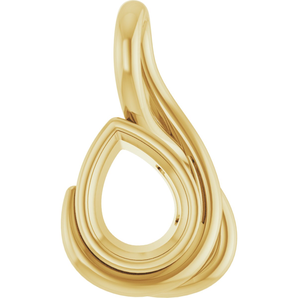 Bezel-Set Solitaire Freeform Pendant