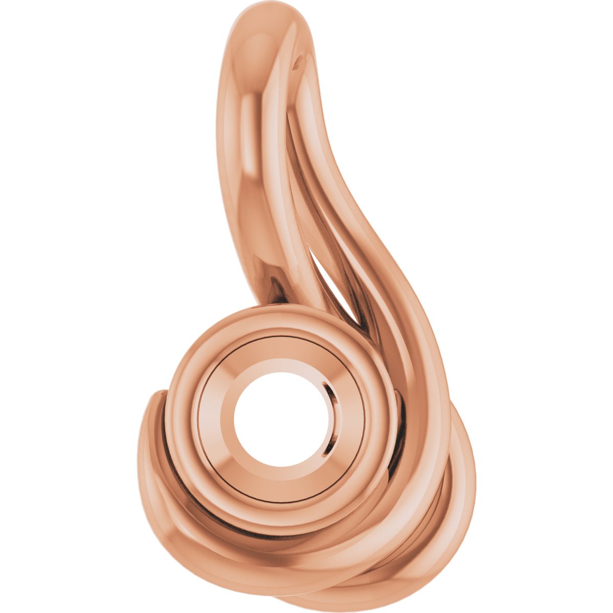 Bezel-Set Solitaire Freeform Pendant