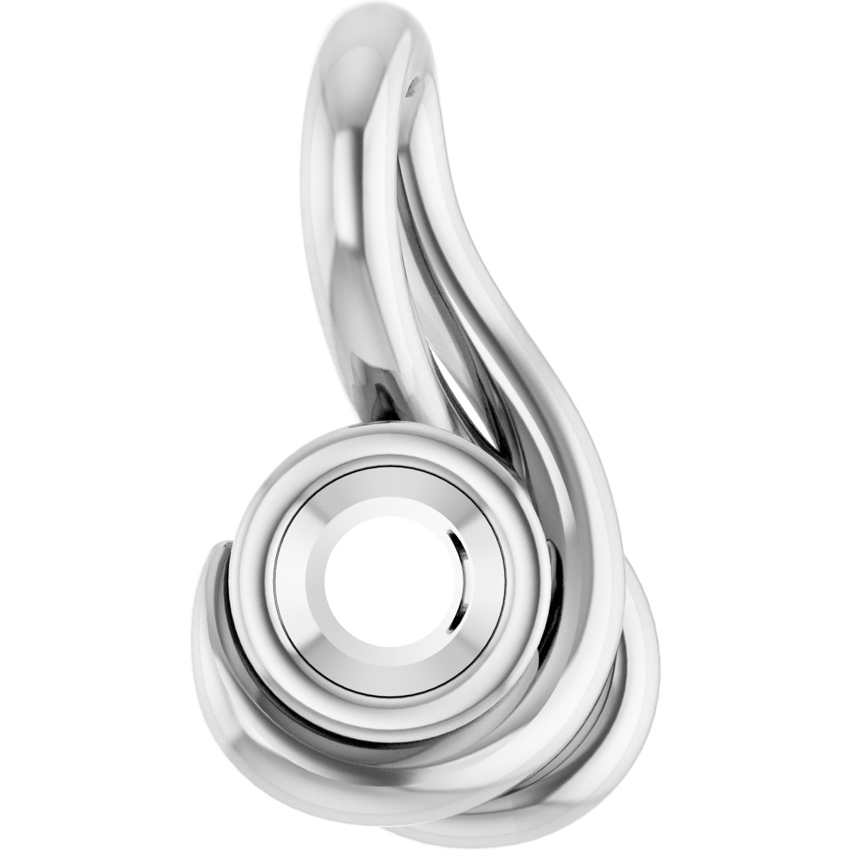 Bezel-Set Solitaire Freeform Pendant