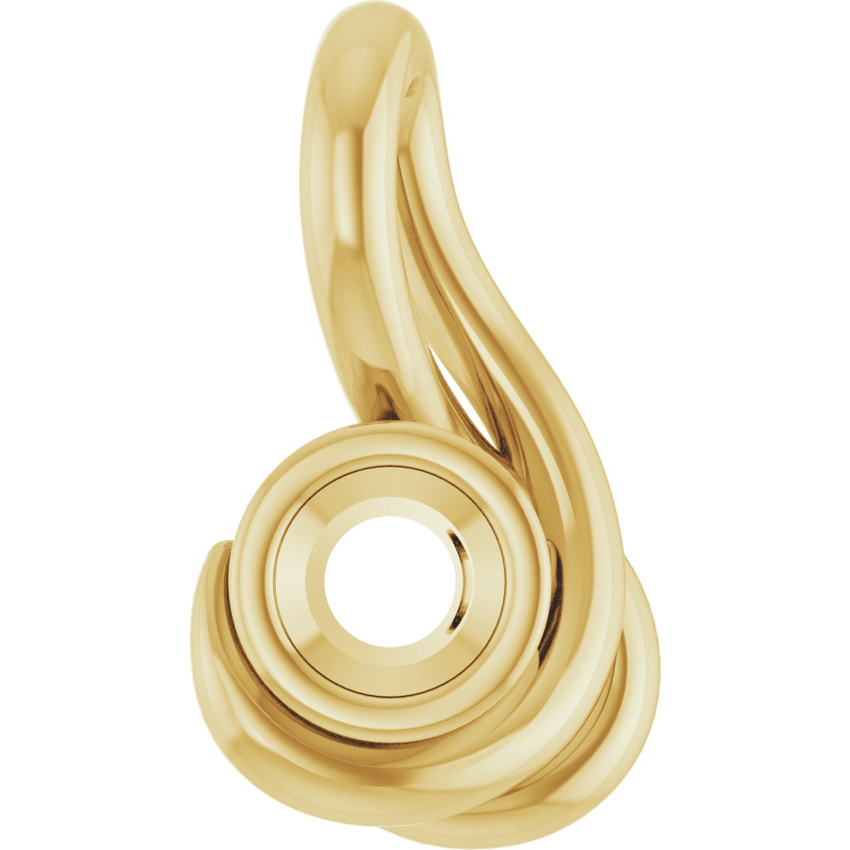 Bezel-Set Solitaire Freeform Pendant