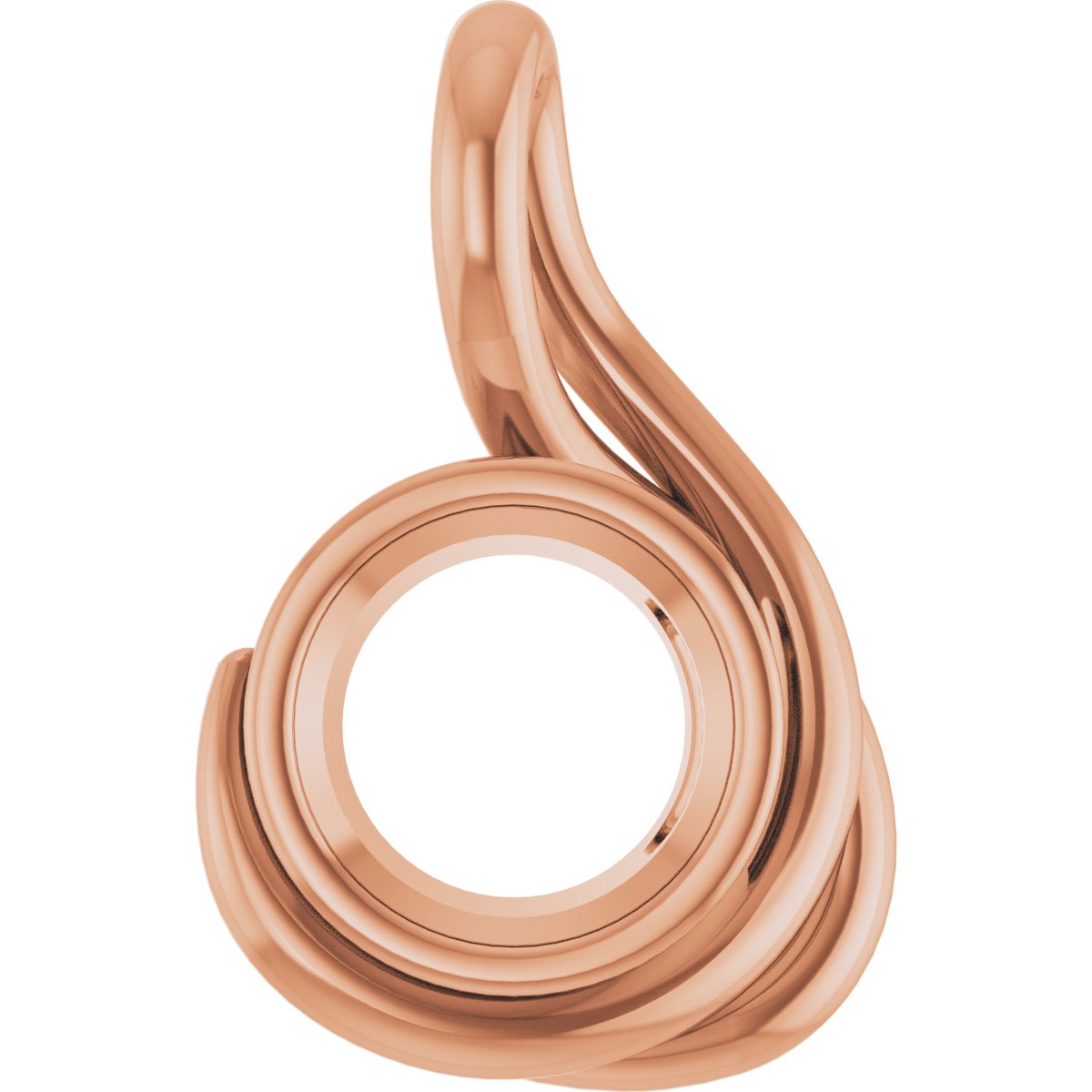 Bezel-Set Solitaire Freeform Pendant