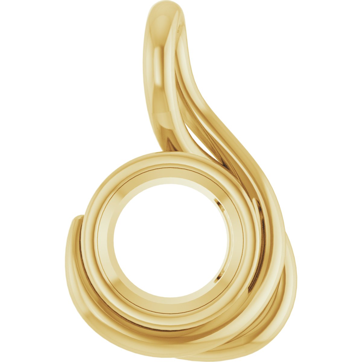 Bezel-Set Solitaire Freeform Pendant