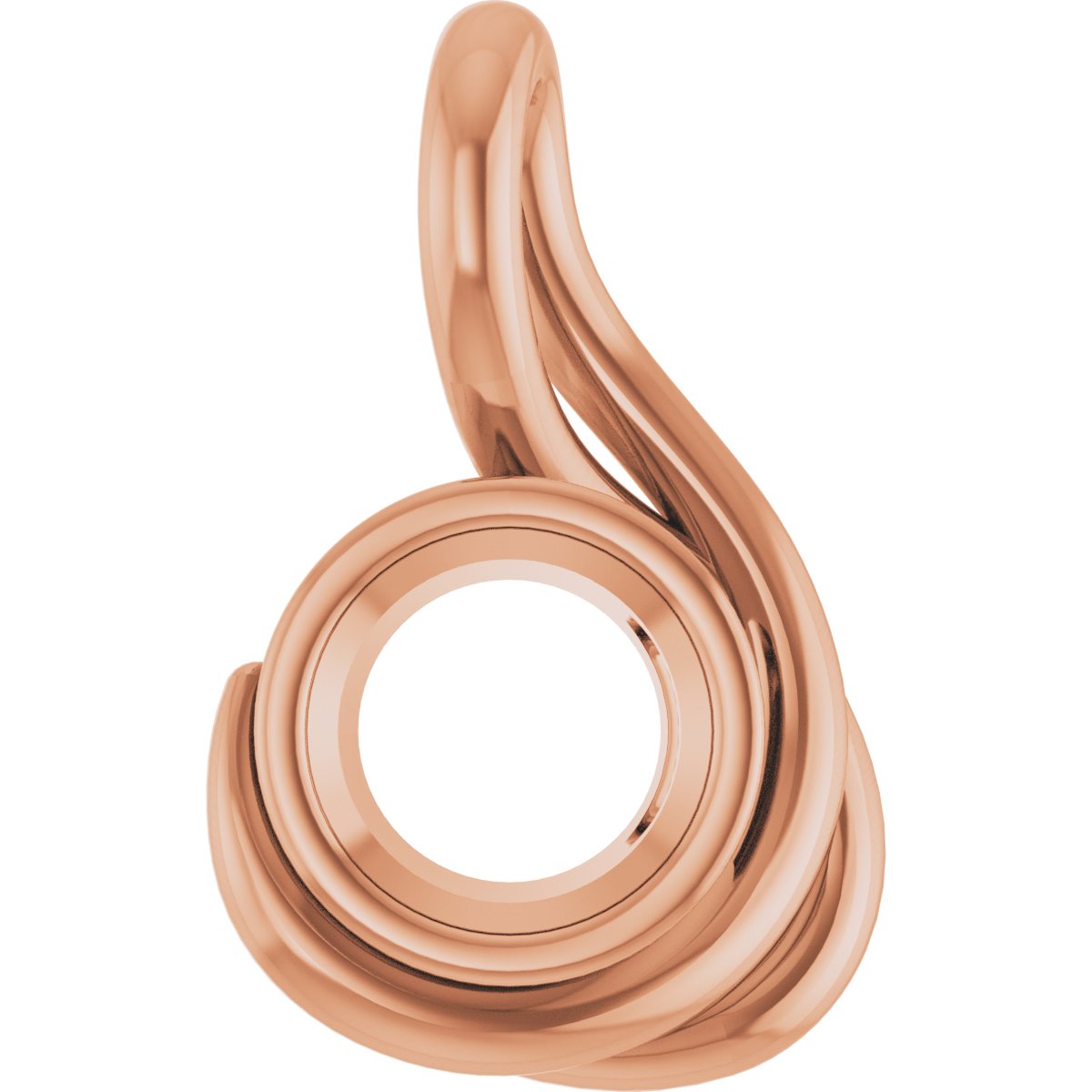 Bezel-Set Solitaire Freeform Pendant