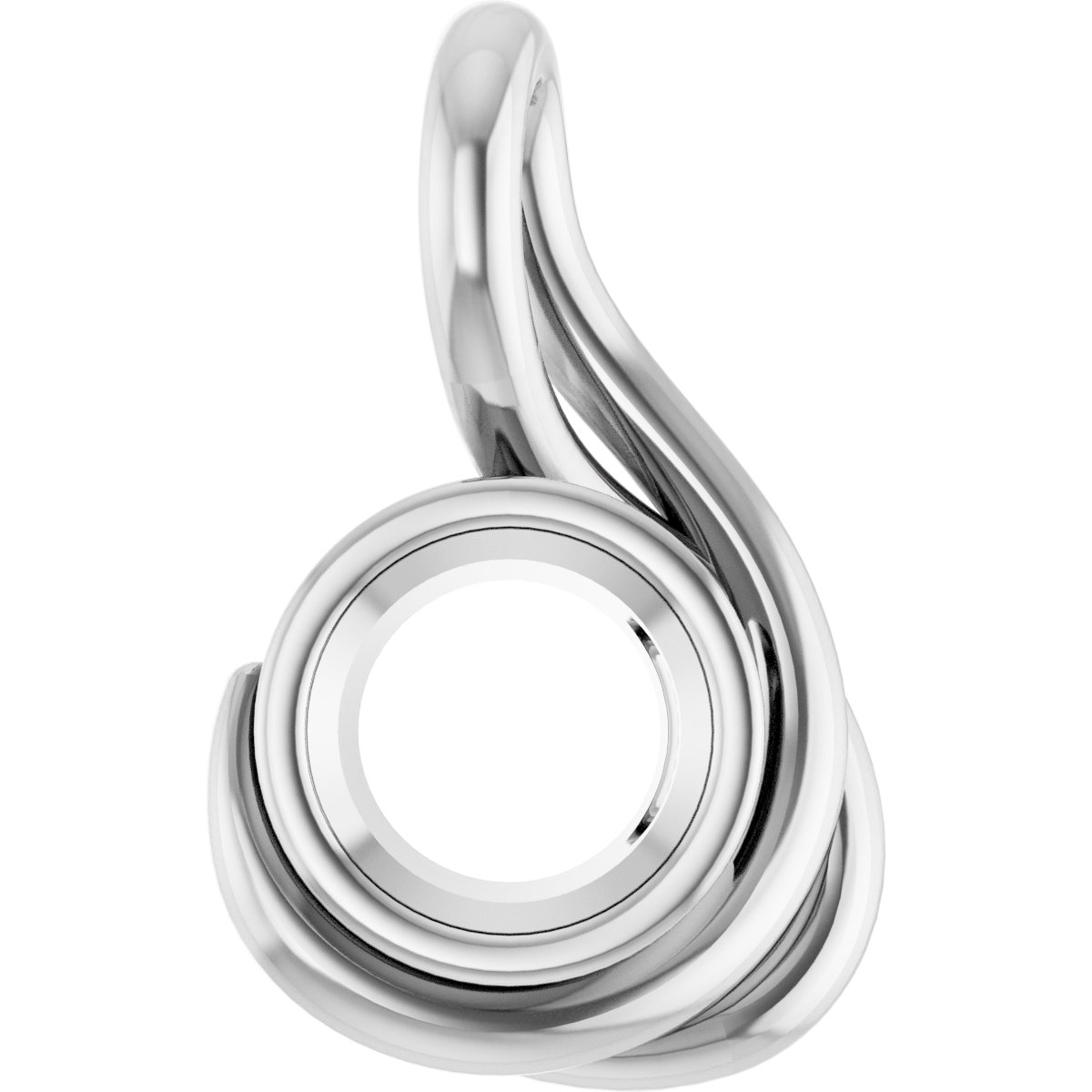 Bezel-Set Solitaire Freeform Pendant
