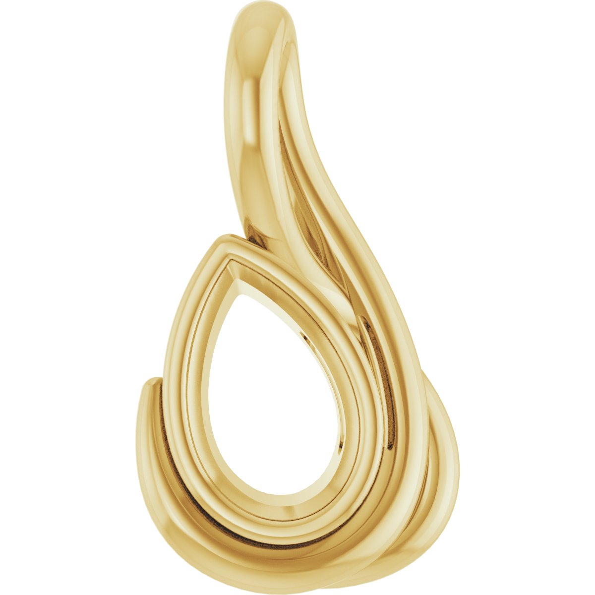Bezel-Set Solitaire Freeform Pendant