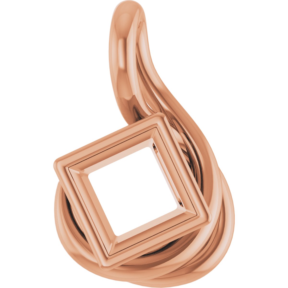 Bezel-Set Solitaire Freeform Pendant