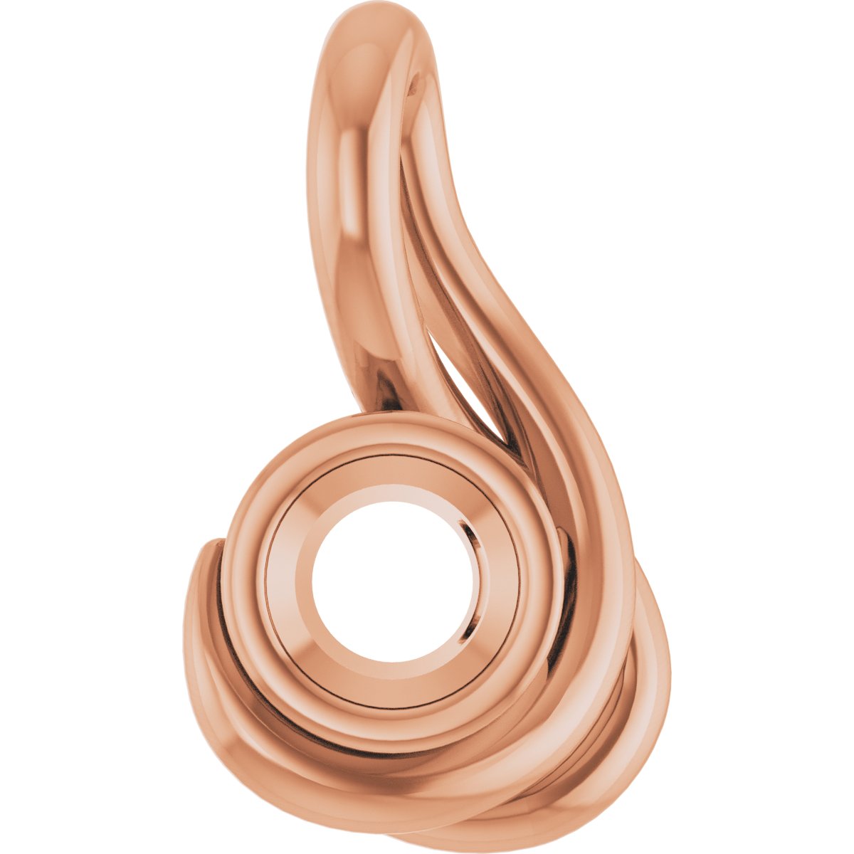 Bezel-Set Solitaire Freeform Pendant