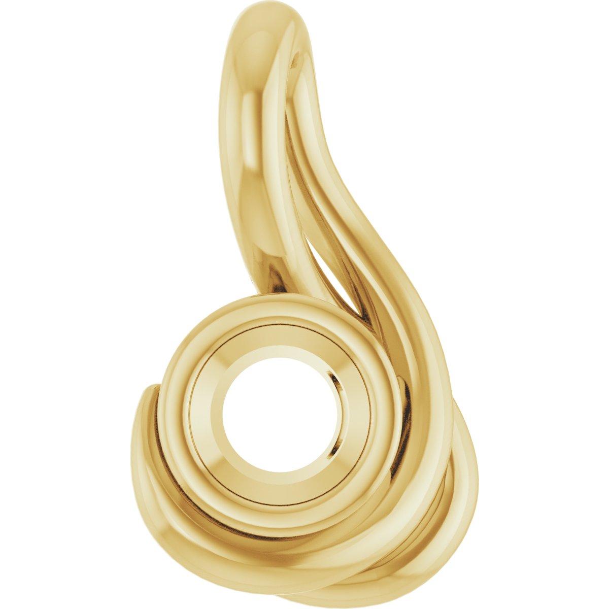 Bezel-Set Solitaire Freeform Pendant