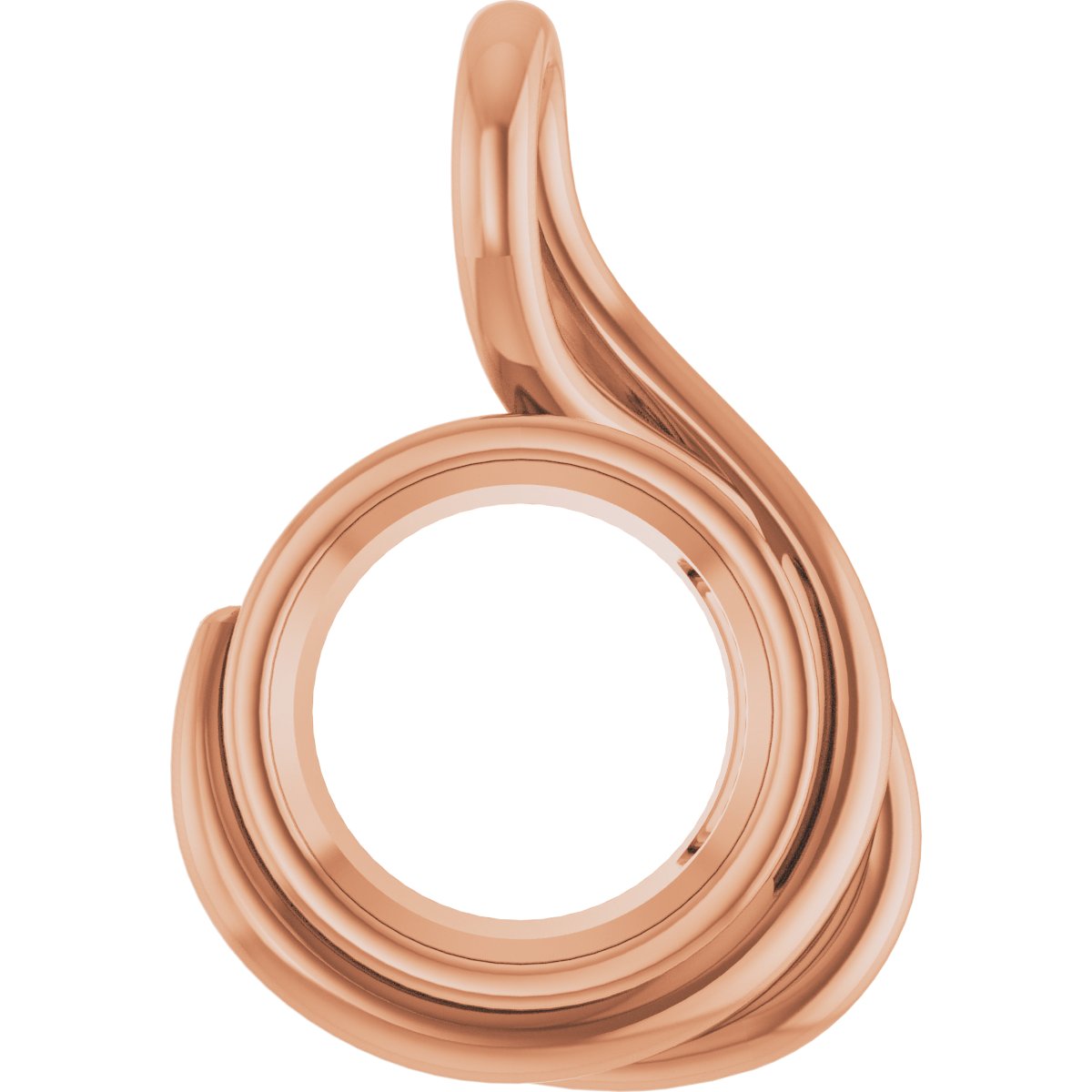 Bezel-Set Solitaire Freeform Pendant