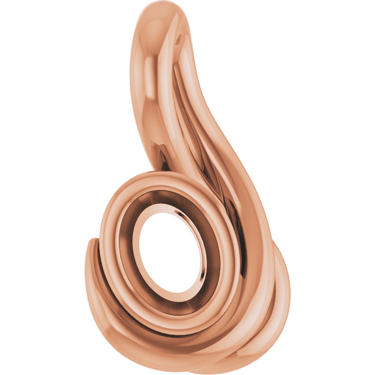 Bezel-Set Solitaire Freeform Pendant