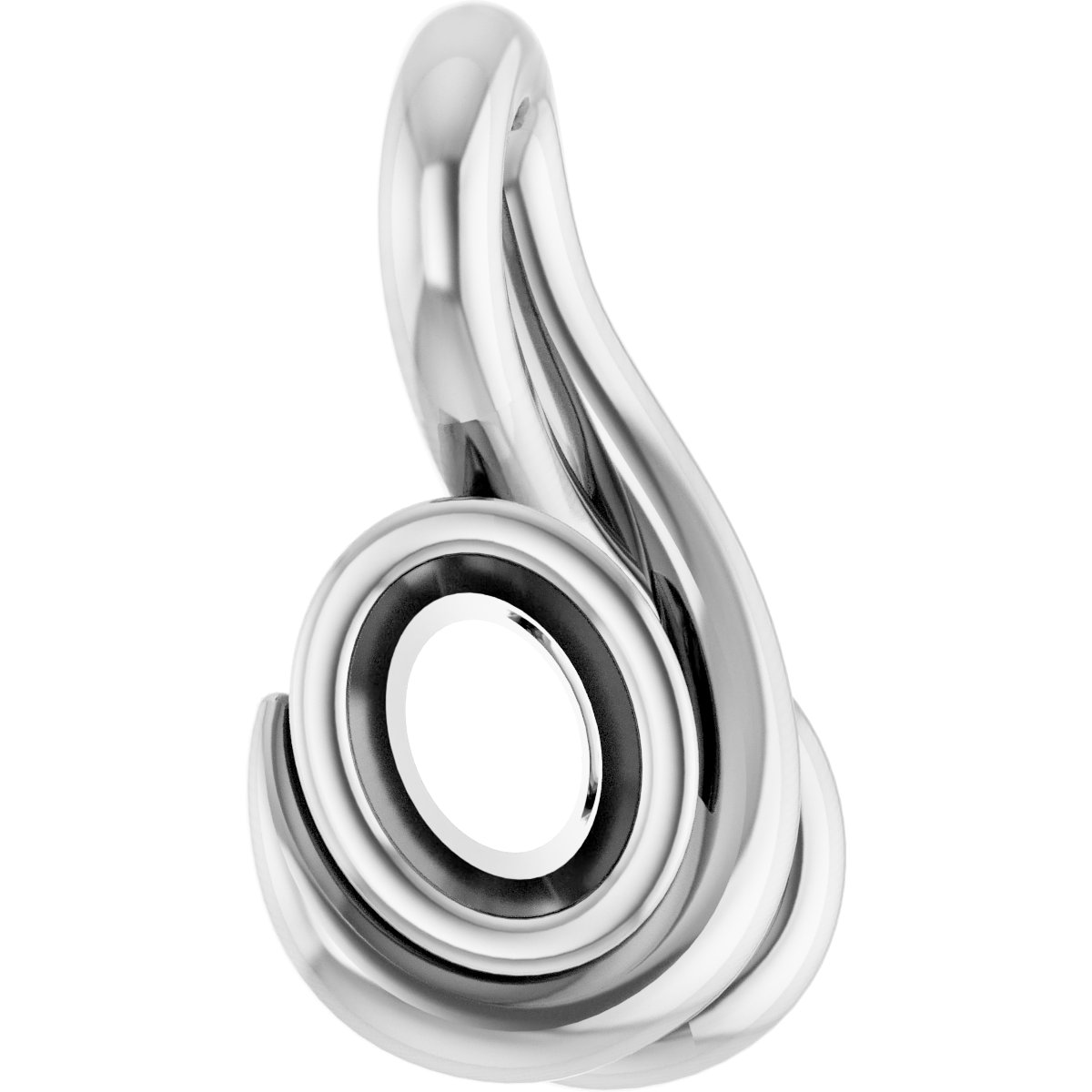 Bezel-Set Solitaire Freeform Pendant