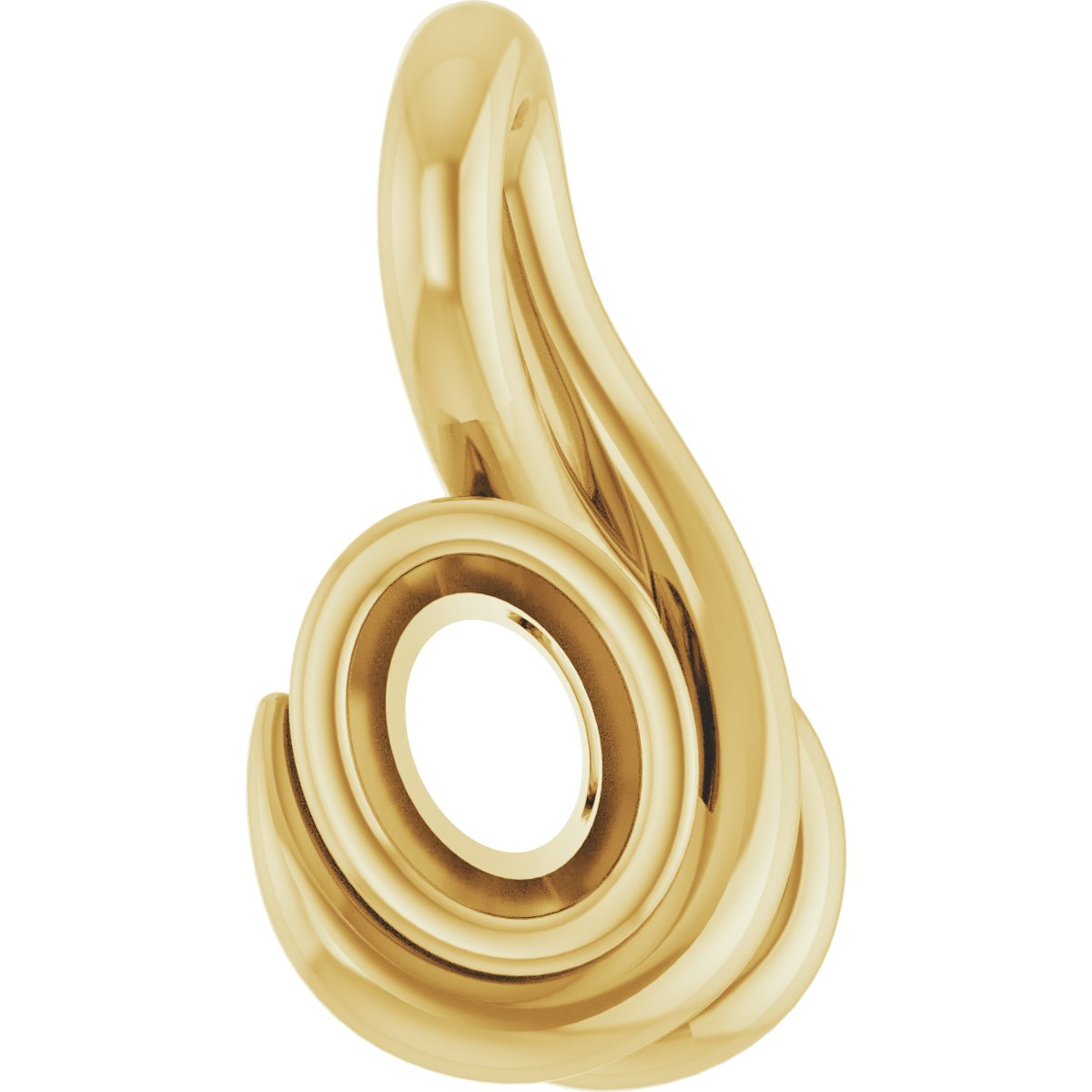 Bezel-Set Solitaire Freeform Pendant