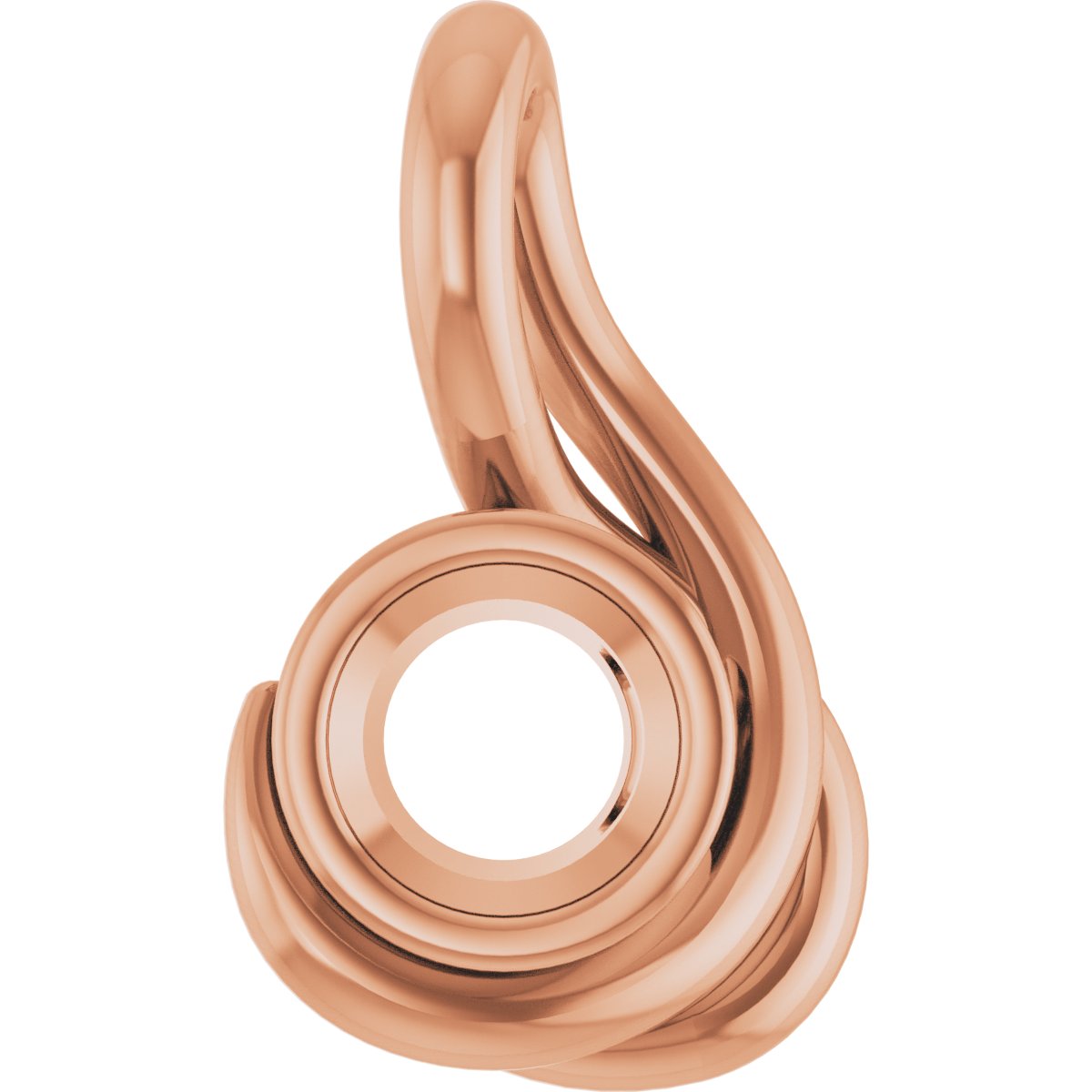 Bezel-Set Solitaire Freeform Pendant